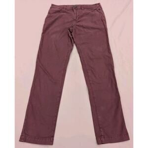 American Eagle Outfitters Chino Pants Men 30 X 32 Red Slim Casual Straight Leg